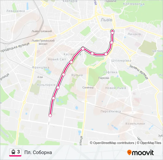 3 Light Rail Line Map