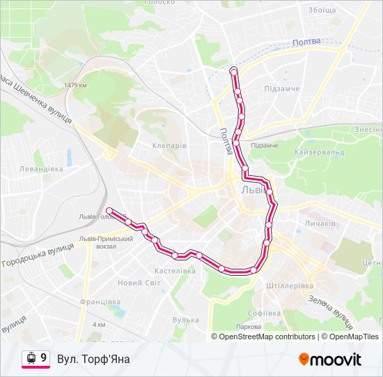 9 light rail Line Map