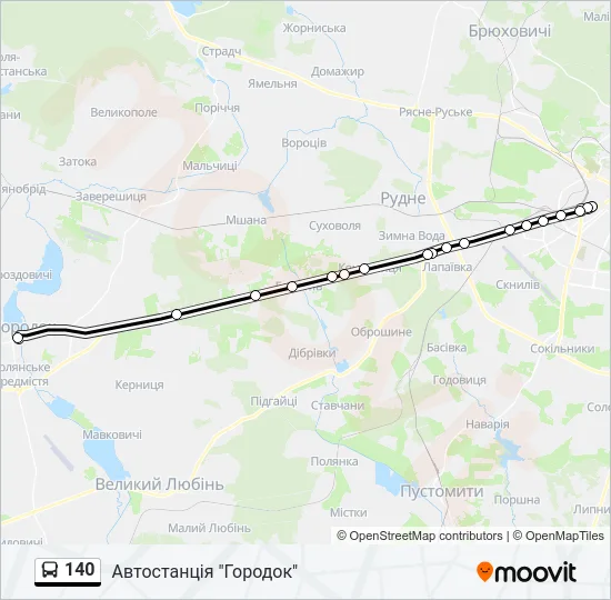 140 Bus Line Map