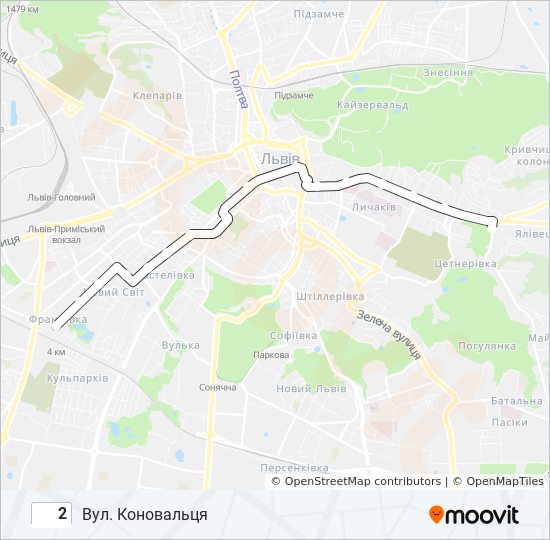 2 light rail Line Map