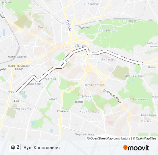 2 light rail Line Map