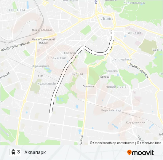 3 Light Rail Line Map