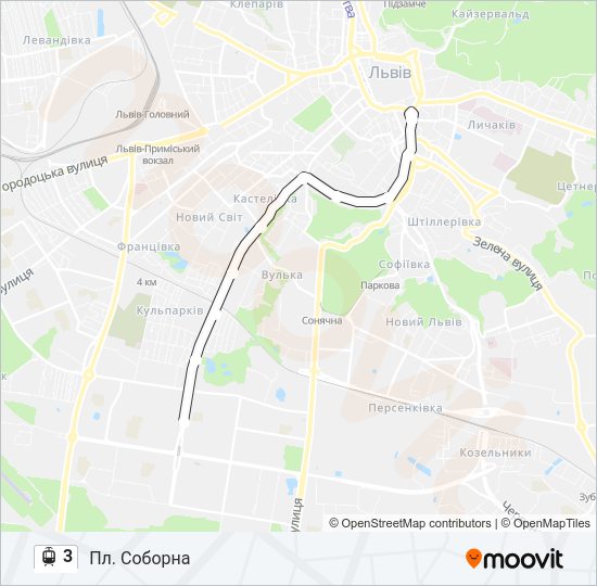 3 Light Rail Line Map