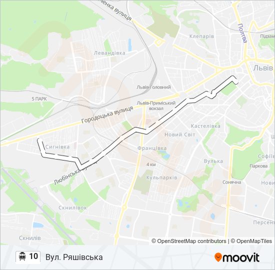 10 Trolleybus Line Map