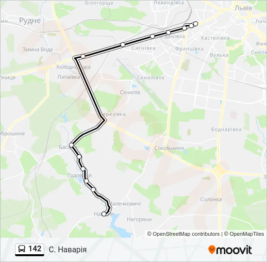 142 Bus Line Map