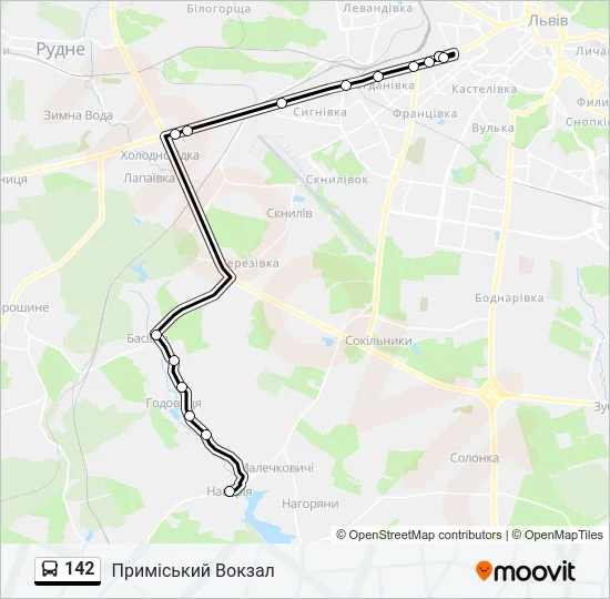 142 Bus Line Map