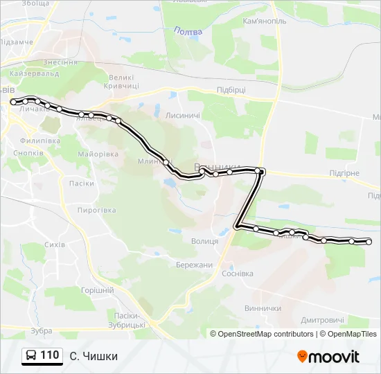 110 Bus Line Map