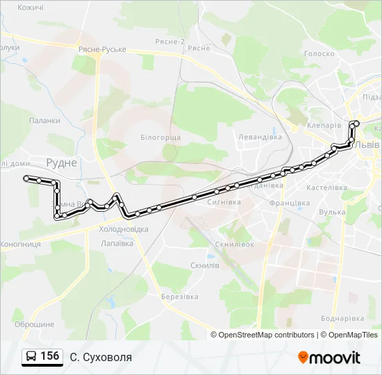 156 Bus Line Map