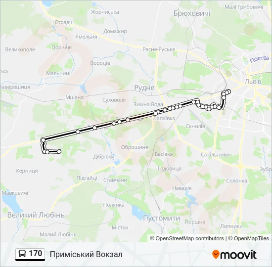 170 Bus Line Map