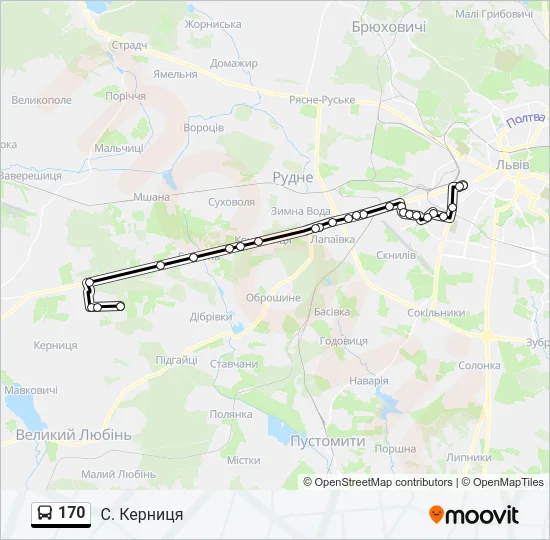 170 Bus Line Map