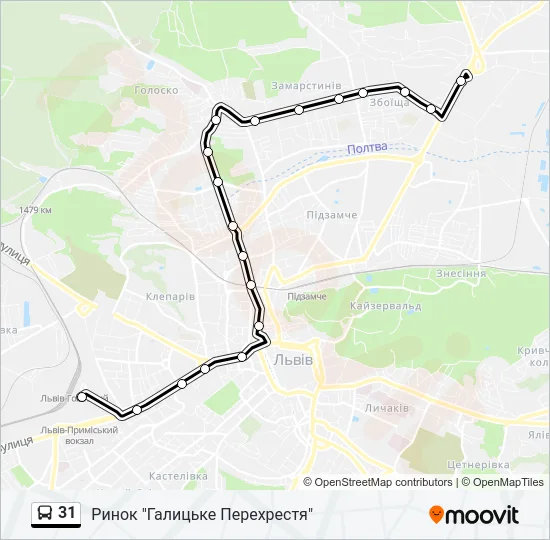 31 Bus Line Map