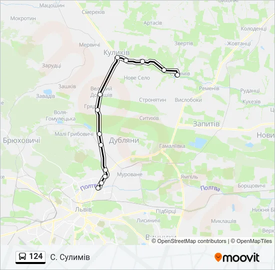 124 Bus Line Map