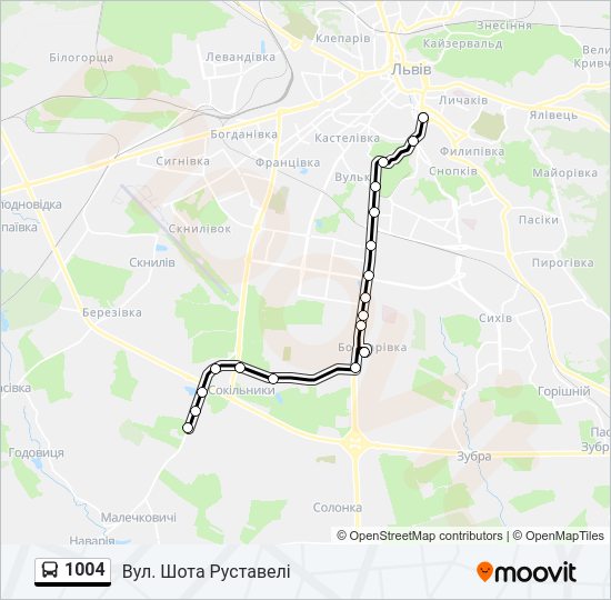 1004 Bus Line Map