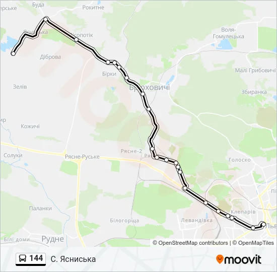 144 Bus Line Map