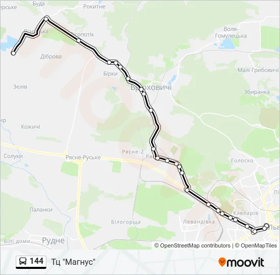 144 Bus Line Map