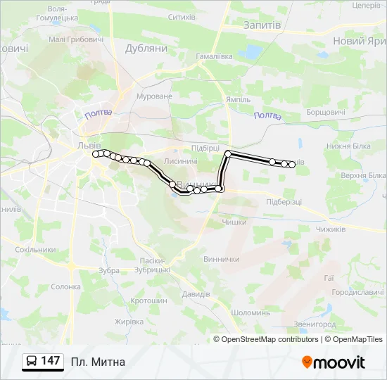 147 Bus Line Map
