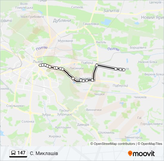 147 Bus Line Map