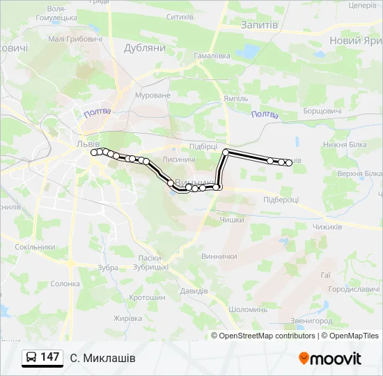 147 Bus Line Map