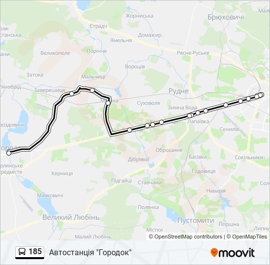 185 Route: Schedules, Stops & Maps - Автостанція 