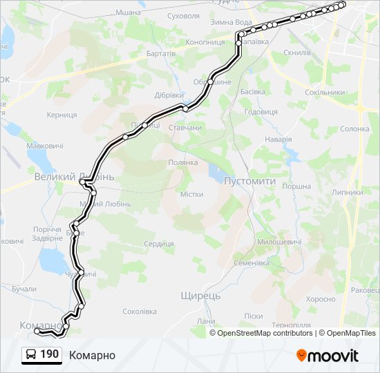 Автобус 190 э маршрут остановки и расписание
