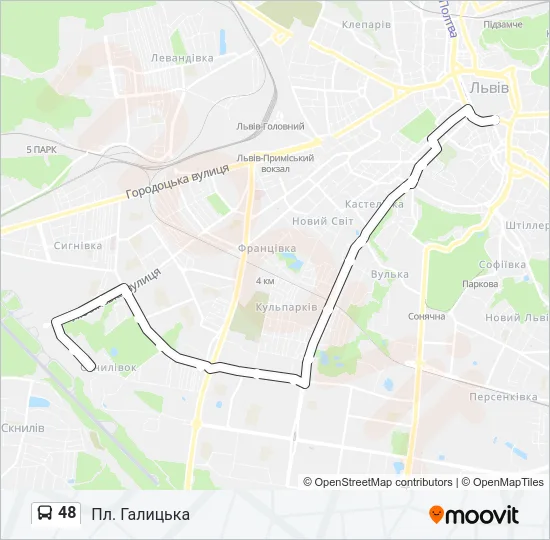 48 Bus Line Map
