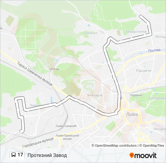 17 Bus Line Map