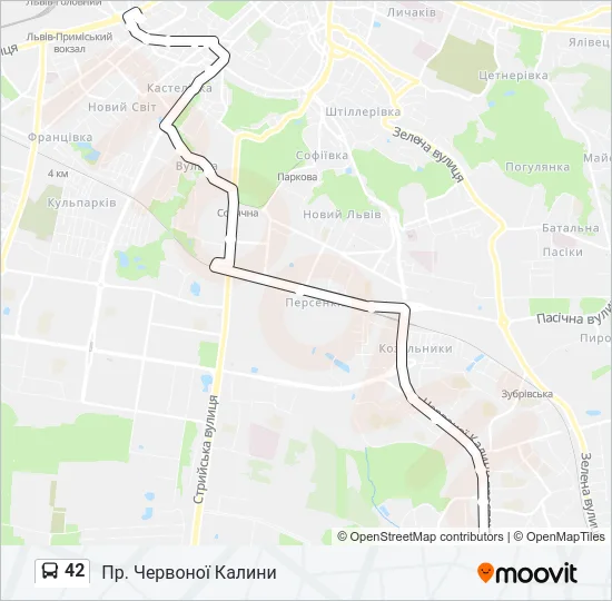 42 Bus Line Map
