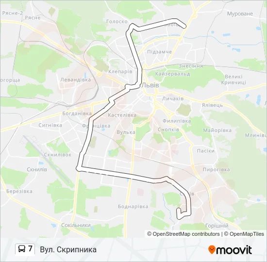 7 Bus Line Map
