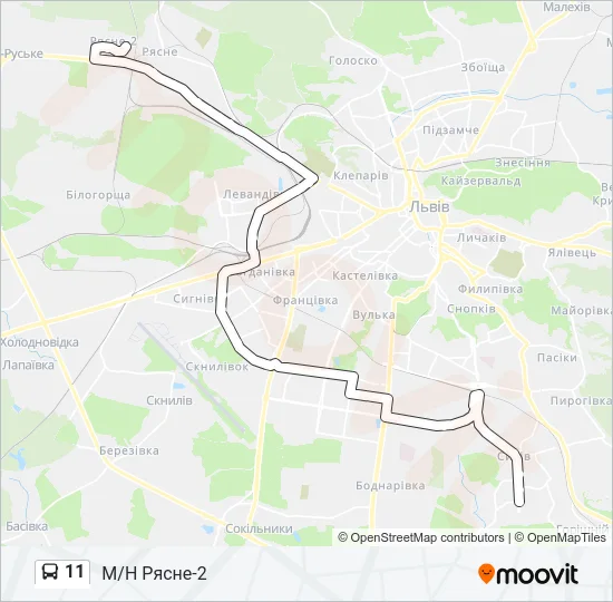 11 Bus Line Map