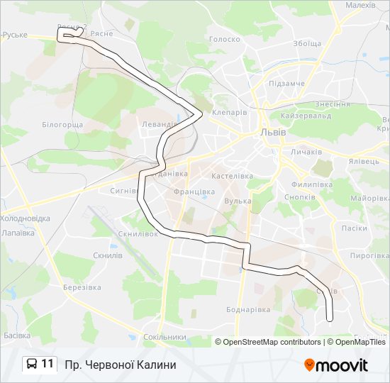 11 Bus Line Map
