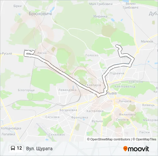12 Bus Line Map