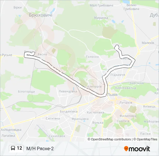 12 Bus Line Map