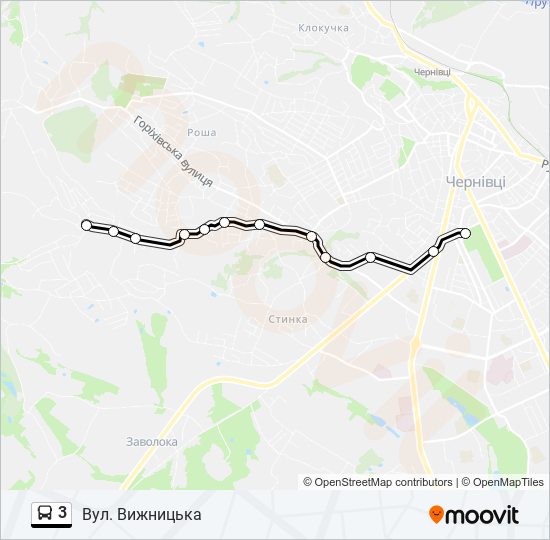 3 bus Line Map