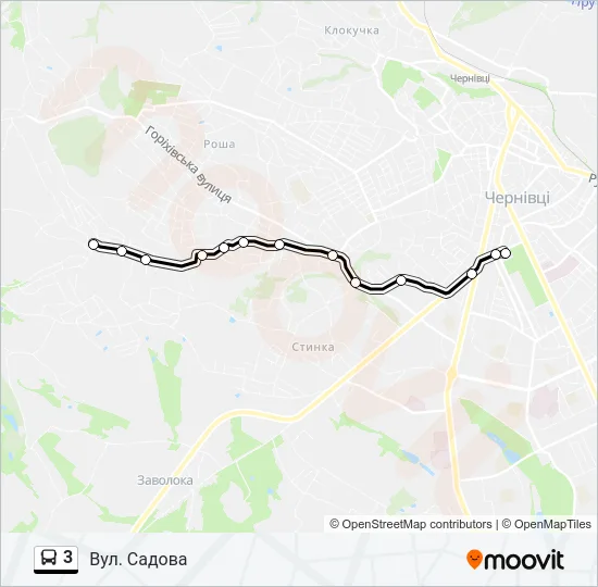 3 Bus Line Map