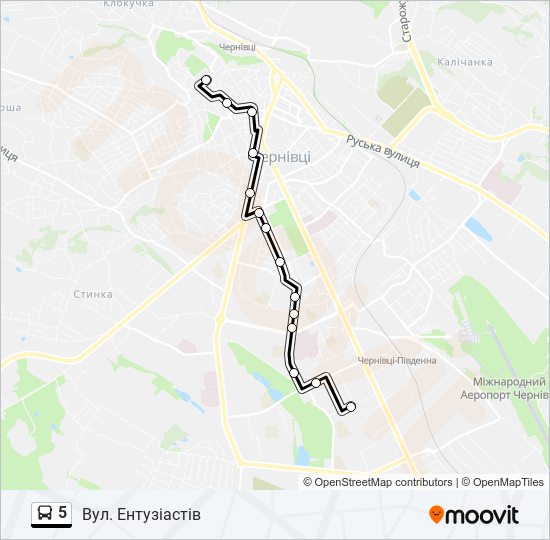 5 bus Line Map