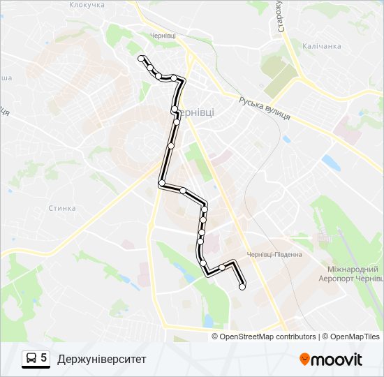 5 bus Line Map