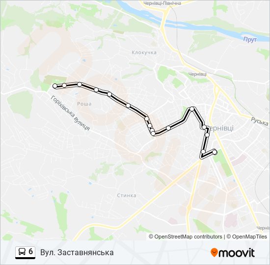 6 bus Line Map