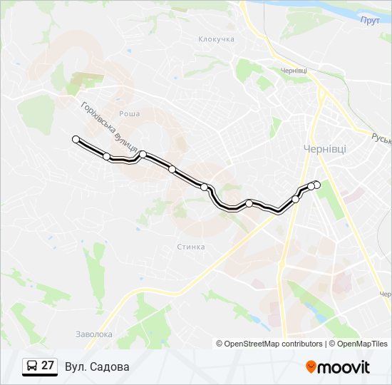 27 bus Line Map