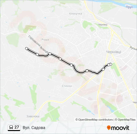 27 Bus Line Map