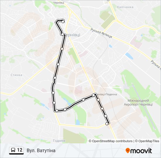 12 Bus Line Map