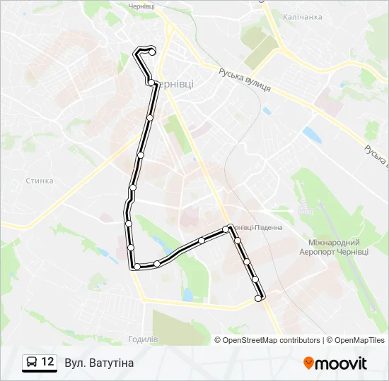 12 Bus Line Map