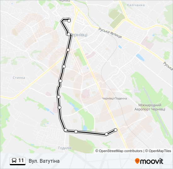 11 Bus Line Map
