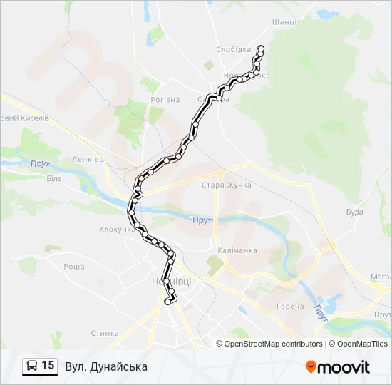 15 Bus Line Map