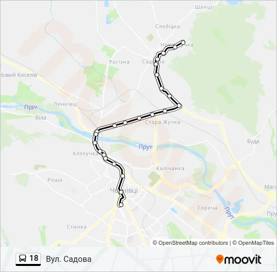 18 Bus Line Map
