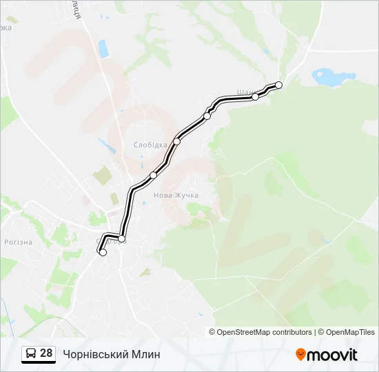 28 Bus Line Map