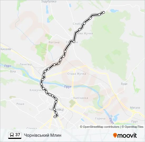 37 Bus Line Map