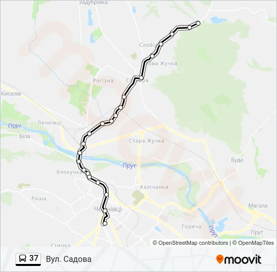 37 Bus Line Map