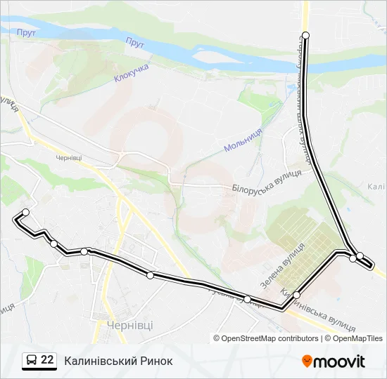 22 Bus Line Map