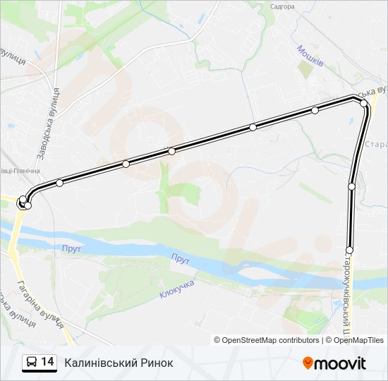 14 Bus Line Map