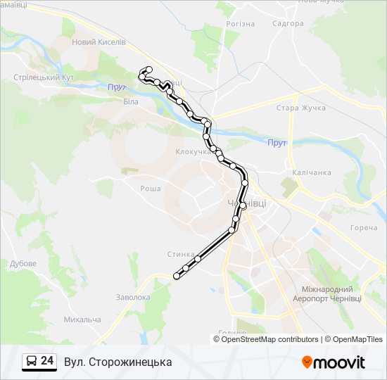 24 bus Line Map